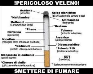 Componenti del fumo - Il fumo di una sigaretta contiene oltre 4.000 sostanze, la gran parte delle quali tossiche